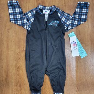 Carolina Panthers Baby Onesie -  Full Zip